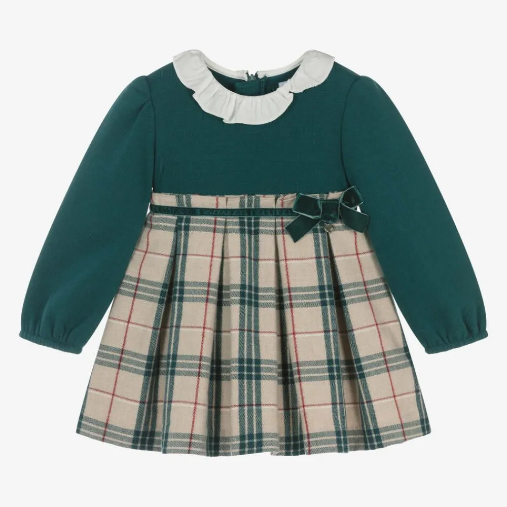 Mayoral Dresses*Girls Green Check Dress