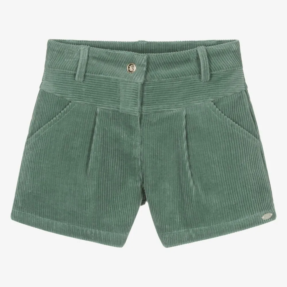Tartine et Chocolat Shorts*Girls Green Corduroy Shorts