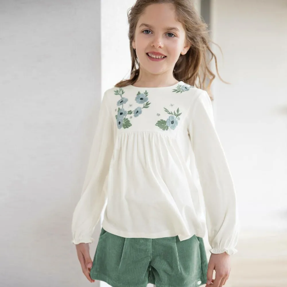 Tartine et Chocolat Shorts*Girls Green Corduroy Shorts