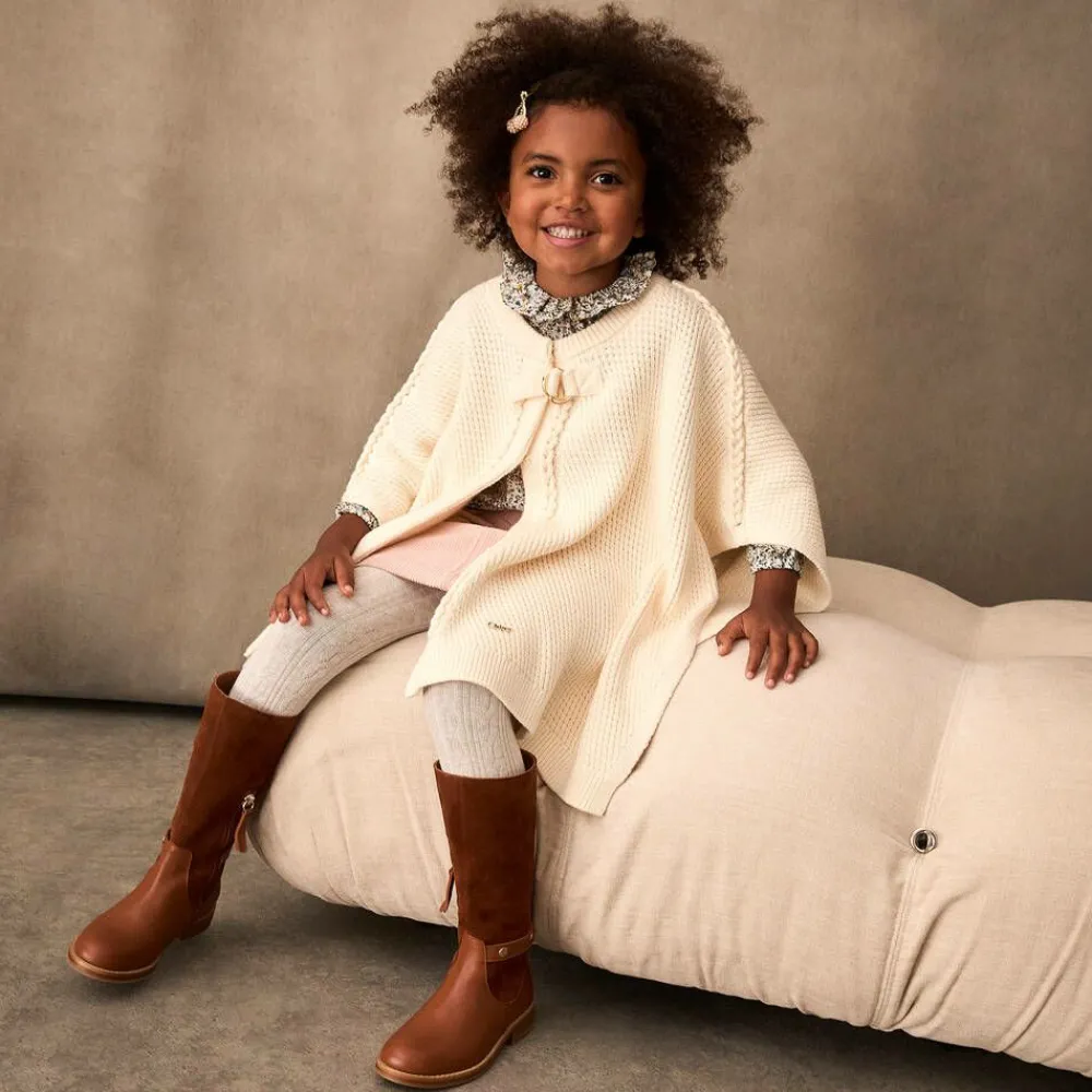 Il Gufo Tops*Girls Green Cotton Liberty Floral Blouse