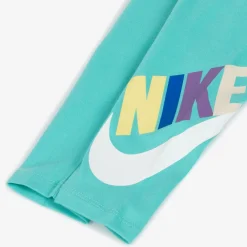 Nike Leggings*Girls Green Cotton Swoosh Leggings