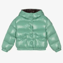 Moncler Enfant Coats & Jackets*Girls Green Down Padded Jacket