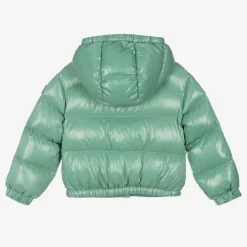 Moncler Enfant Coats & Jackets*Girls Green Down Padded Jacket