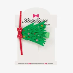 Bowtique London Hair Accessories*Girls Green Festive Tree Hair Clip (6cm)