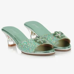 Souza Wedges & Heels|Wedges & Heels*Girls Green Heeled Shoes