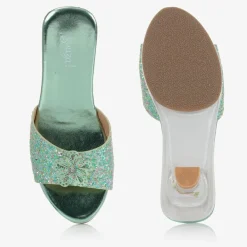 Souza Wedges & Heels|Wedges & Heels*Girls Green Heeled Shoes