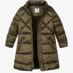 Mayoral Coats & Jackets*Girls Green Hooded Puffer Coat