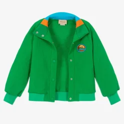 Gucci Coats & Jackets*Girls Green Jacquard Jacket