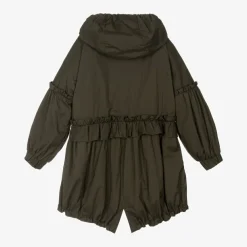 Moncler Enfant Coats & Jackets*Girls Green Parka Coat