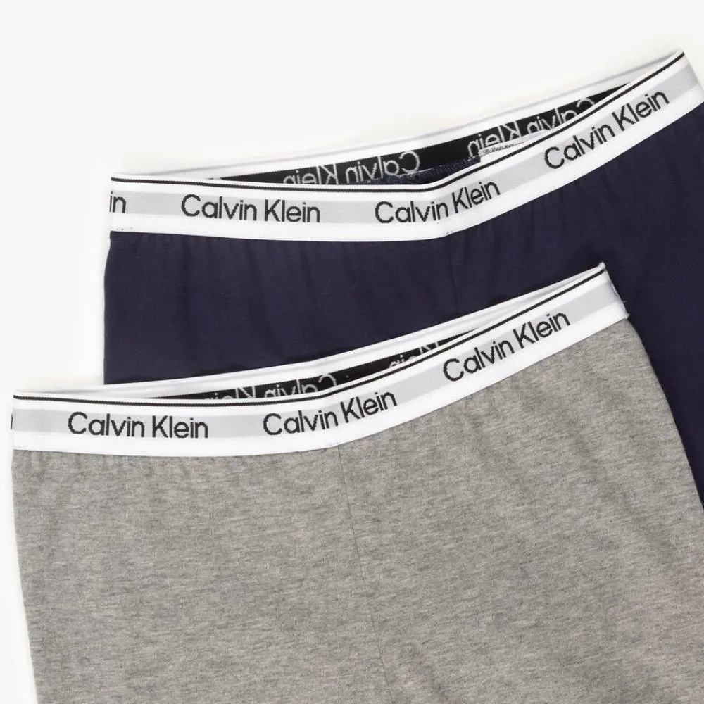 Calvin Klein Leggings*Girls Grey & Blue Cotton Leggings (2 Pack)