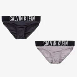 Calvin Klein Underwear*Girls Grey Cotton Knickers (2 Pack)