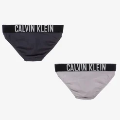 Calvin Klein Underwear*Girls Grey Cotton Knickers (2 Pack)