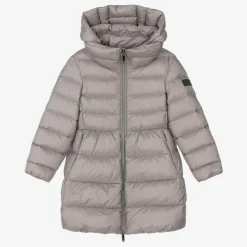 Il Gufo Coats & Jackets*Girls Grey Down Padded Puffer Coat