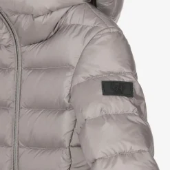 Il Gufo Coats & Jackets*Girls Grey Down Padded Puffer Coat