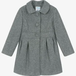 Mayoral Coats & Jackets*Girls Grey Felted Coat