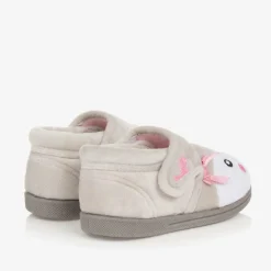 Chipmunks Slippers|Slippers*Girls Grey Fleece Penguin Slippers