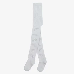 A Dee Tights*Girls Grey Knit Diamanté Tights