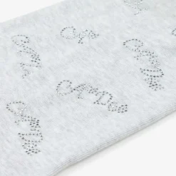 A Dee Tights*Girls Grey Knit Diamanté Tights