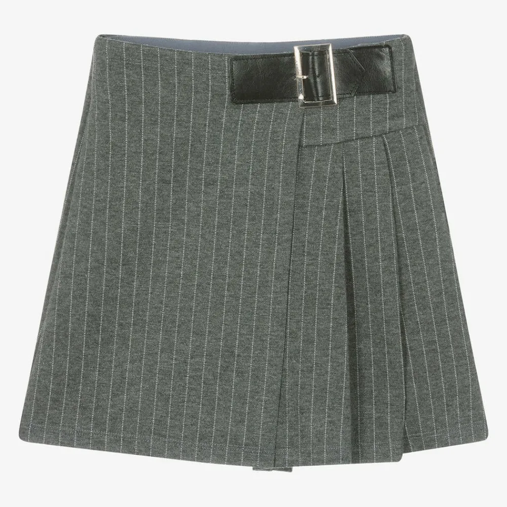 iDO Junior Skirts*Girls Grey Pinstripe Skort