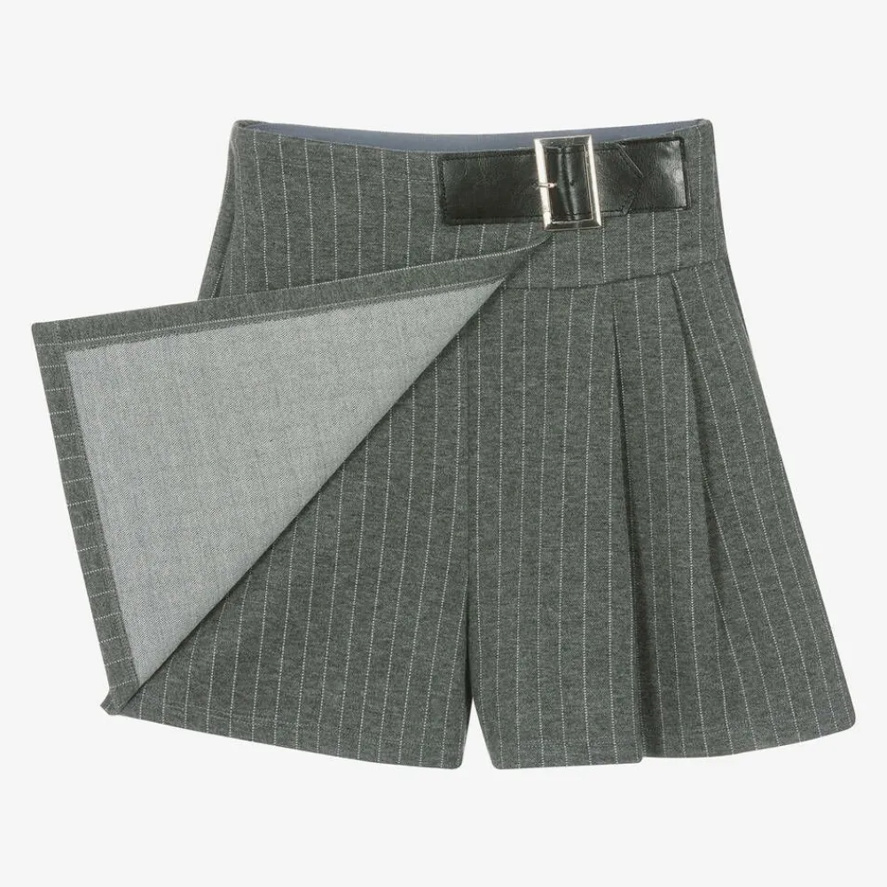 iDO Junior Skirts*Girls Grey Pinstripe Skort