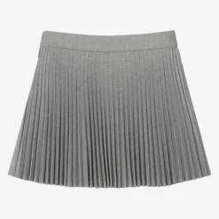Tartine et Chocolat Skirts*Girls Grey Pleated Skirt