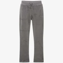 Juicy Couture Trousers*Girls Grey Velour Flared Joggers