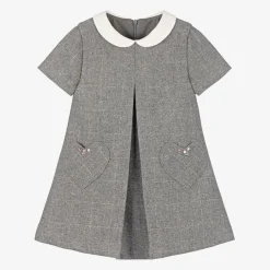 Lapin House Dresses*Girls Grey Wool Dress