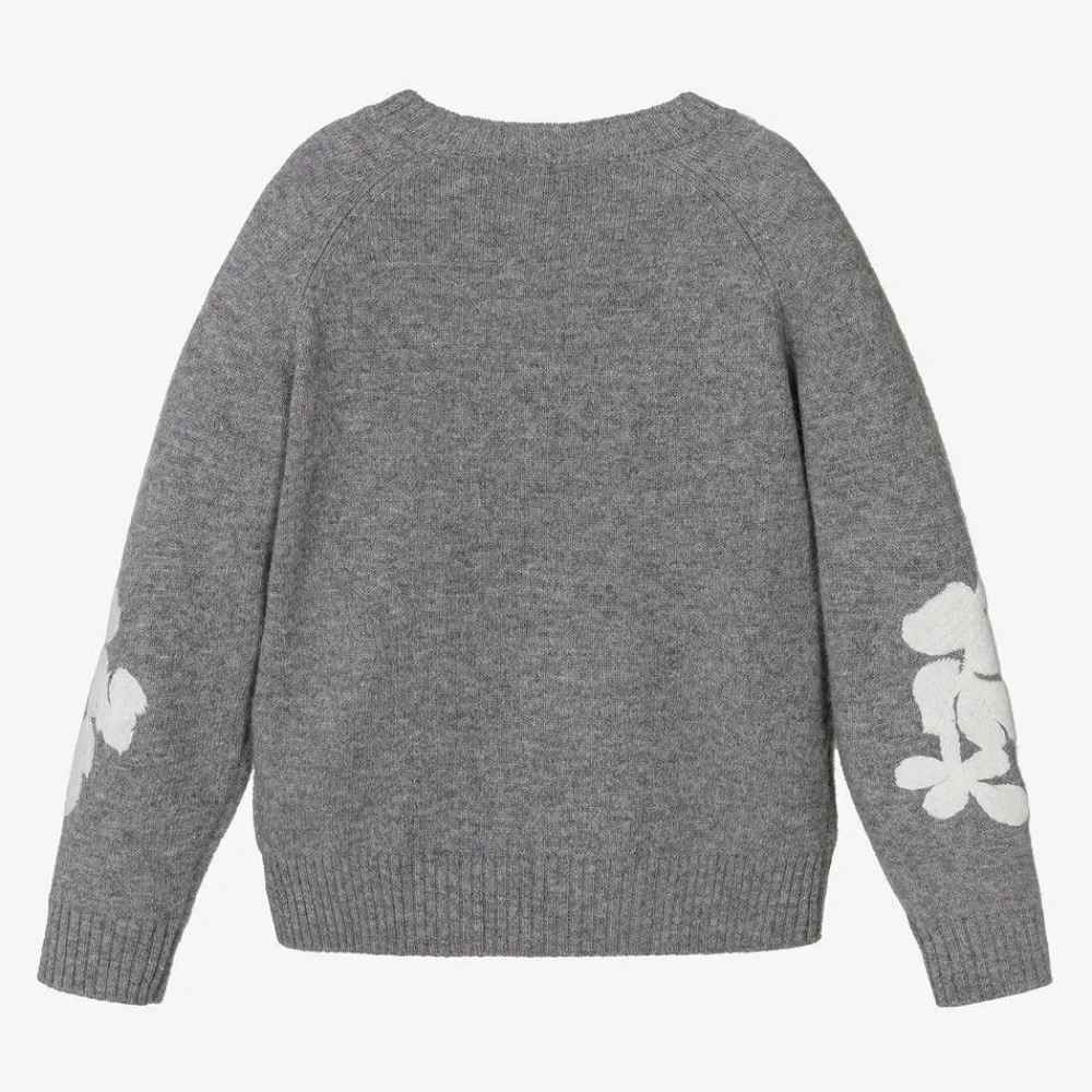 Tartine et Chocolat Tops*Girls Grey Wool Knit Jumper
