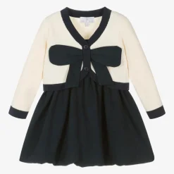 Beau KiD Dresses*Girls Ivory & Blue Dress Set
