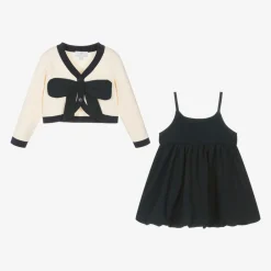 Beau KiD Dresses*Girls Ivory & Blue Dress Set