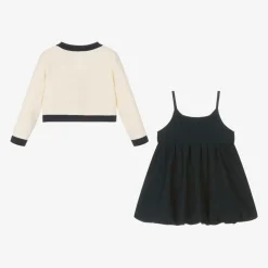 Beau KiD Dresses*Girls Ivory & Blue Dress Set