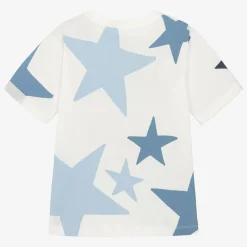 Stella McCartney Kids Tops*Girls Ivory & Blue Star Cotton T-Shirt