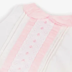 Beau KiD Gifts|Babysuits*Girls Ivory & Pink Cotton Babysuit Set