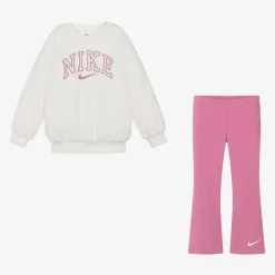 Nike Outfit Sets*Girls Ivory & Pink Leggings Set