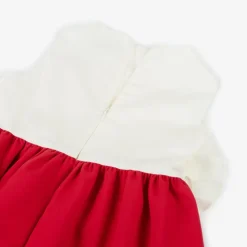 Jessie and James London Dresses*Girls Ivory & Red Cotton Dress