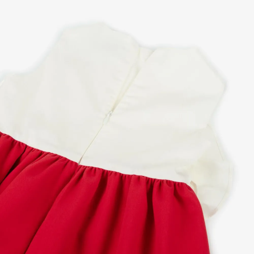 Jessie and James London Dresses*Girls Ivory & Red Cotton Dress