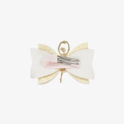 Bowtique London Hair Accessories*Girls Ivory & Gold Ballerina Hair Clip (8cm)