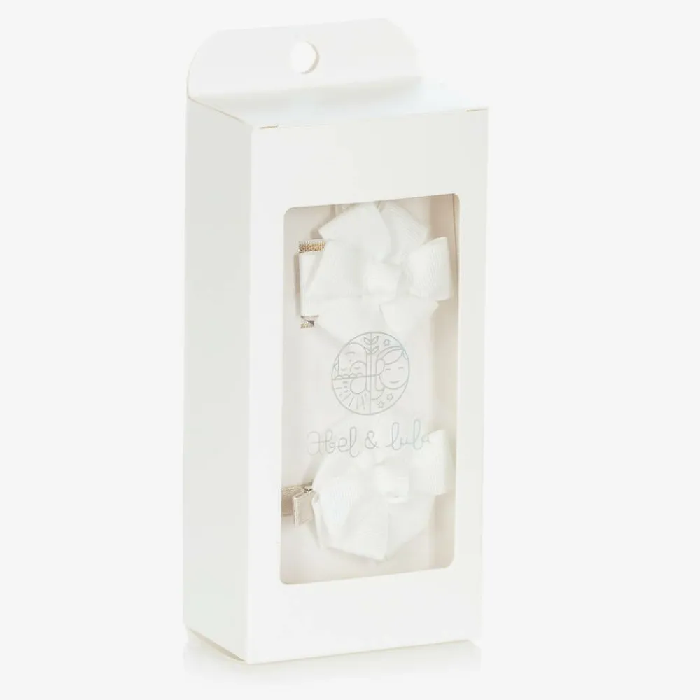 Abel amp; Lula Hair Accessories*Girls Ivory & Gold Headband & Hair Clip