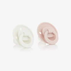 Elodie Sleeping Accessories*Girls Ivory & Pink Binky Bundle Dummies (2 Pack) PowderPink