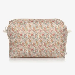 Bonpoint Bags*Girls Ivory & Pink Floral Wash Bag (23cm)