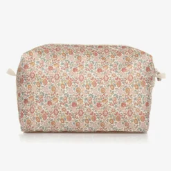 Bonpoint Bags*Girls Ivory & Pink Floral Wash Bag (23cm)