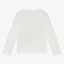 Everything Must Change Tops*Girls Ivory Bag Print Cotton Top