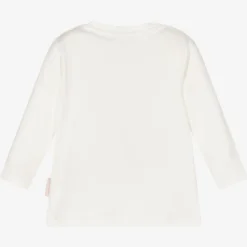 Moncler Enfant Tops*Girls Ivory Bear Cotton Top