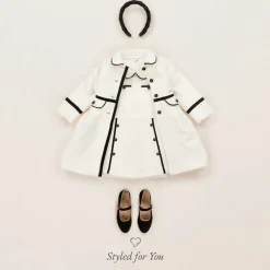 Patachou Coats & Jackets*Girls Ivory Bouclé Coat