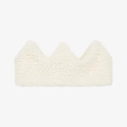 Jamiks Hair Accessories*Girls Ivory Bouclé Fleece Crown Headband
