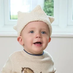 Jamiks Hair Accessories*Girls Ivory Bouclé Fleece Crown Headband