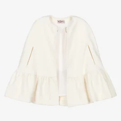 Phi Clothing Coats & Jackets*Girls Ivory Bow Cape