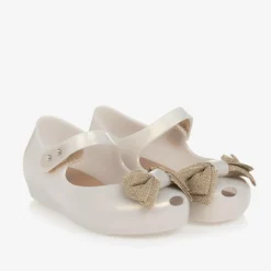 Mini Melissa Jelly Shoes|Jelly Shoes*Girls Ivory Bow Jelly Shoes