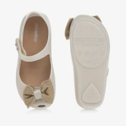Mini Melissa Jelly Shoes|Jelly Shoes*Girls Ivory Bow Jelly Shoes