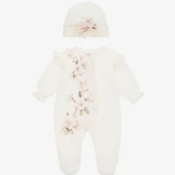 Sofija Babysuits*Girls Ivory Cotton Babygrow Set